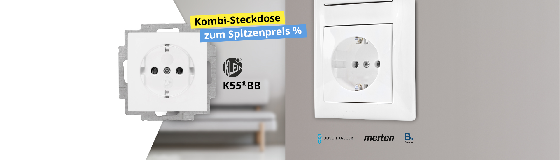 Kombi-Steckdose K55®BB