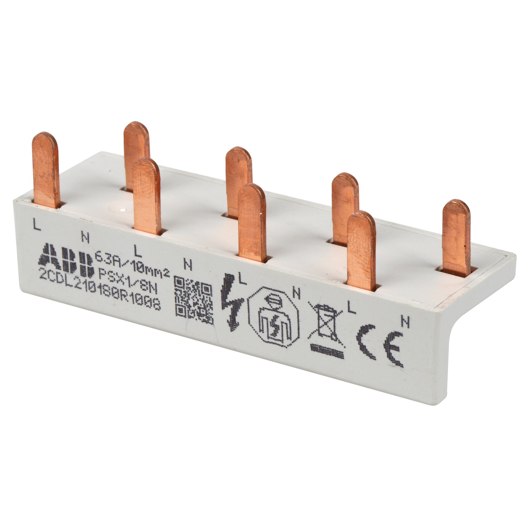 Barra Collettrice ABB 3 Fasi 6 Poli 10 Mm² Per Quadri Elettrici