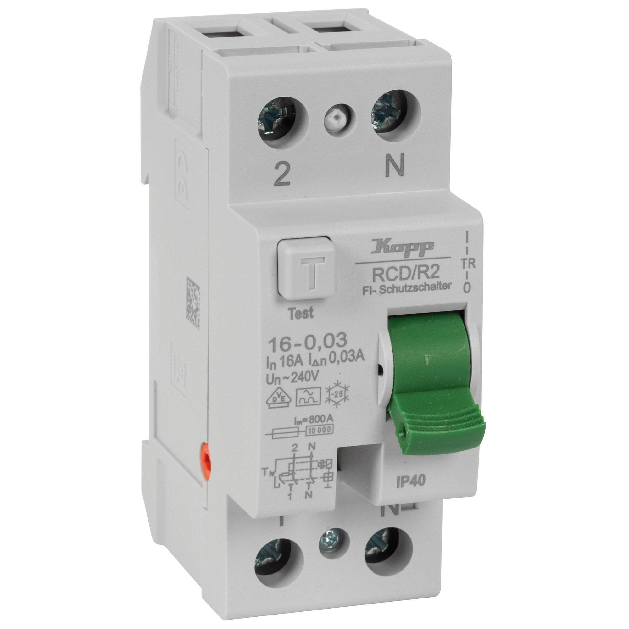 4 Poliger Fi Schalter 2 Polig Anschließen FI-Schutzschalter, 2-polig - KOPP-FI-Schutzschalter FI-Schutzschalter