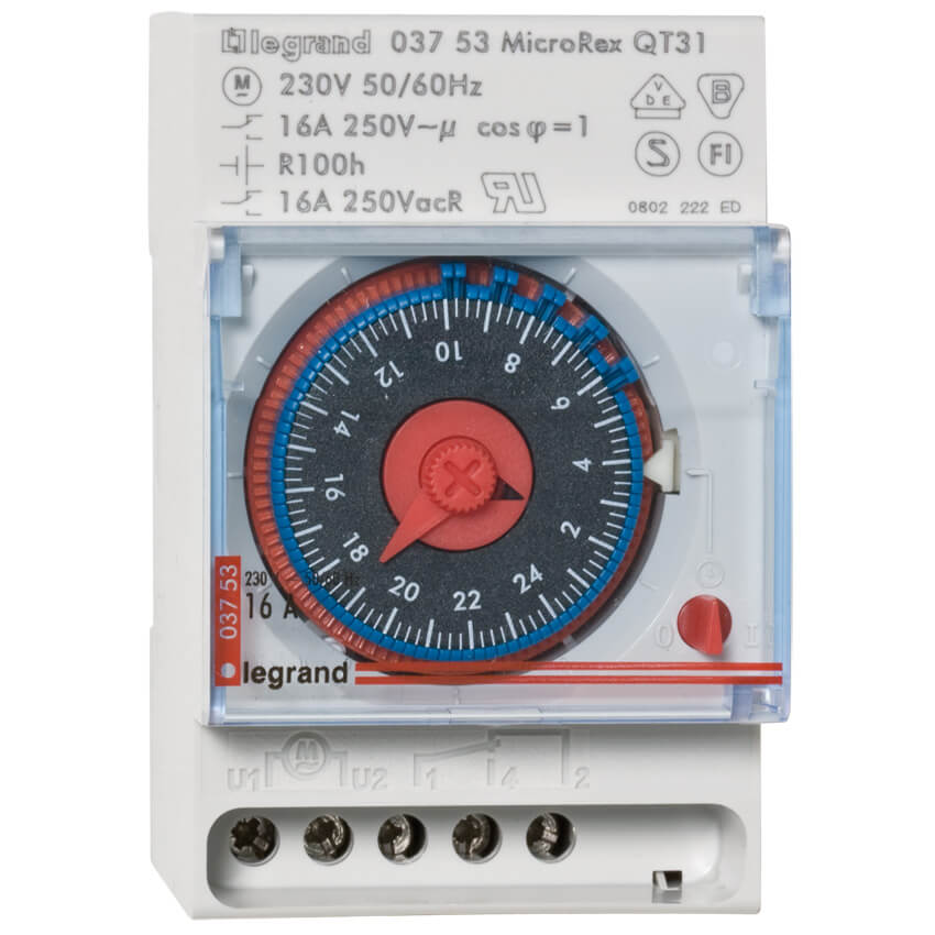 Grässlin Tactic 111 E Schaltuhr - Analoge 1-Kanal Zeitschaltuhr Für Gebäudetechnik