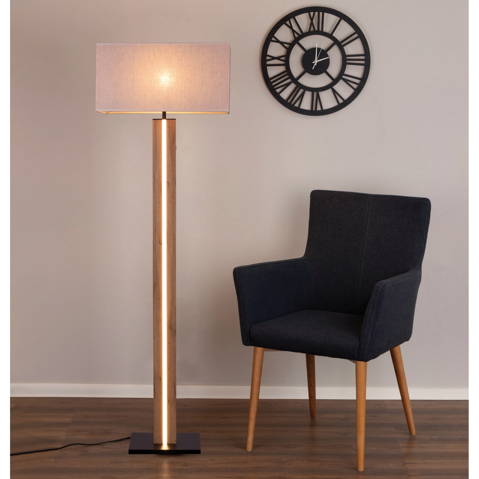 Standleuchte, FLAME, 1 x E27/40W, 1 x LED/16W - Standleuchten 