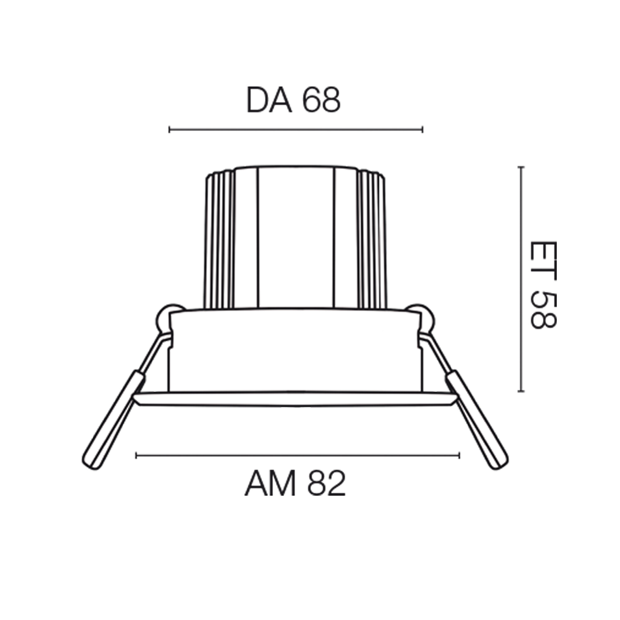 Einbauleuchte, ARGENT, 9W (75W), 639 lm, 3000K - LED 