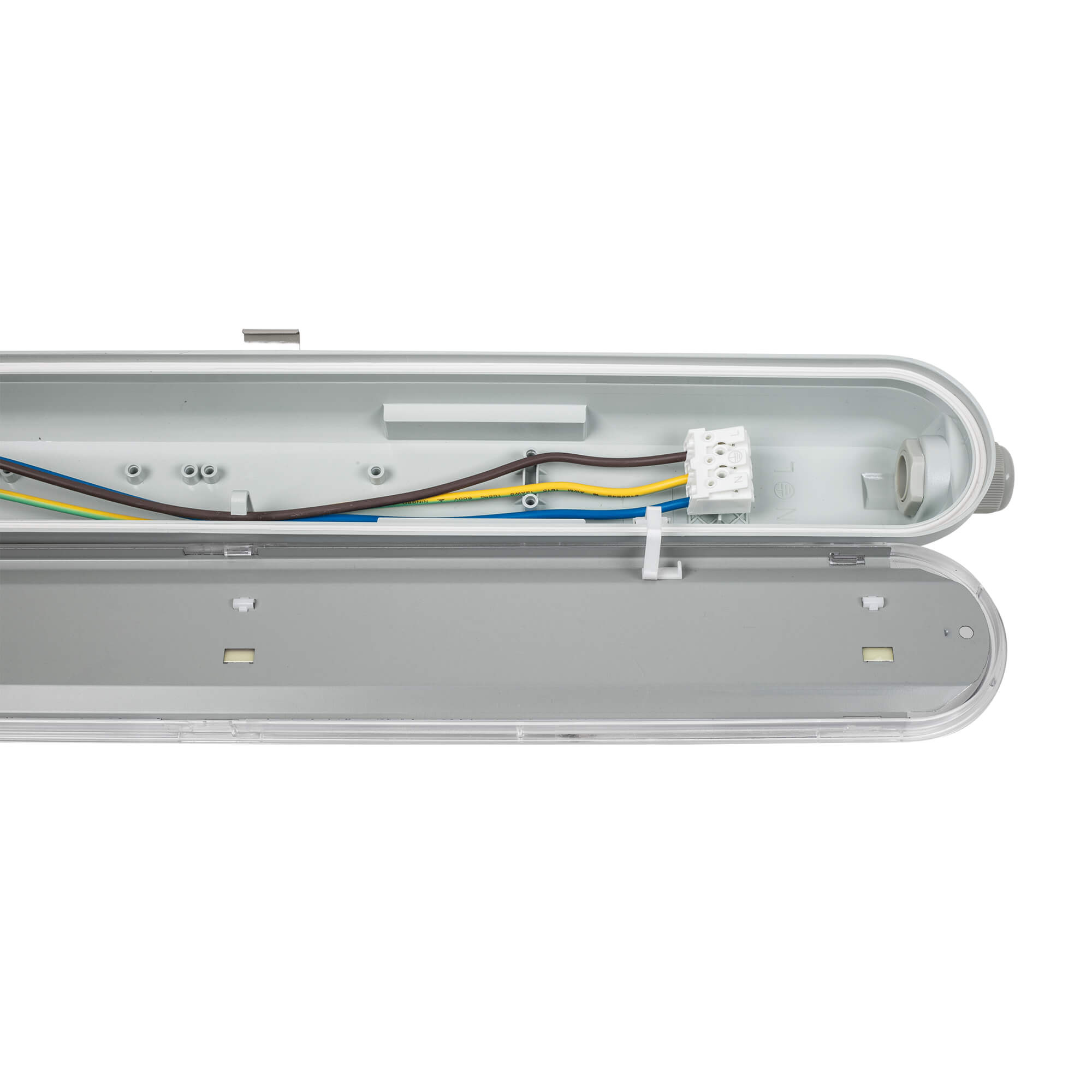 Feuchtraumwannenleuchte, LED, 4000K, mit PHILIPS-Multiwatt 