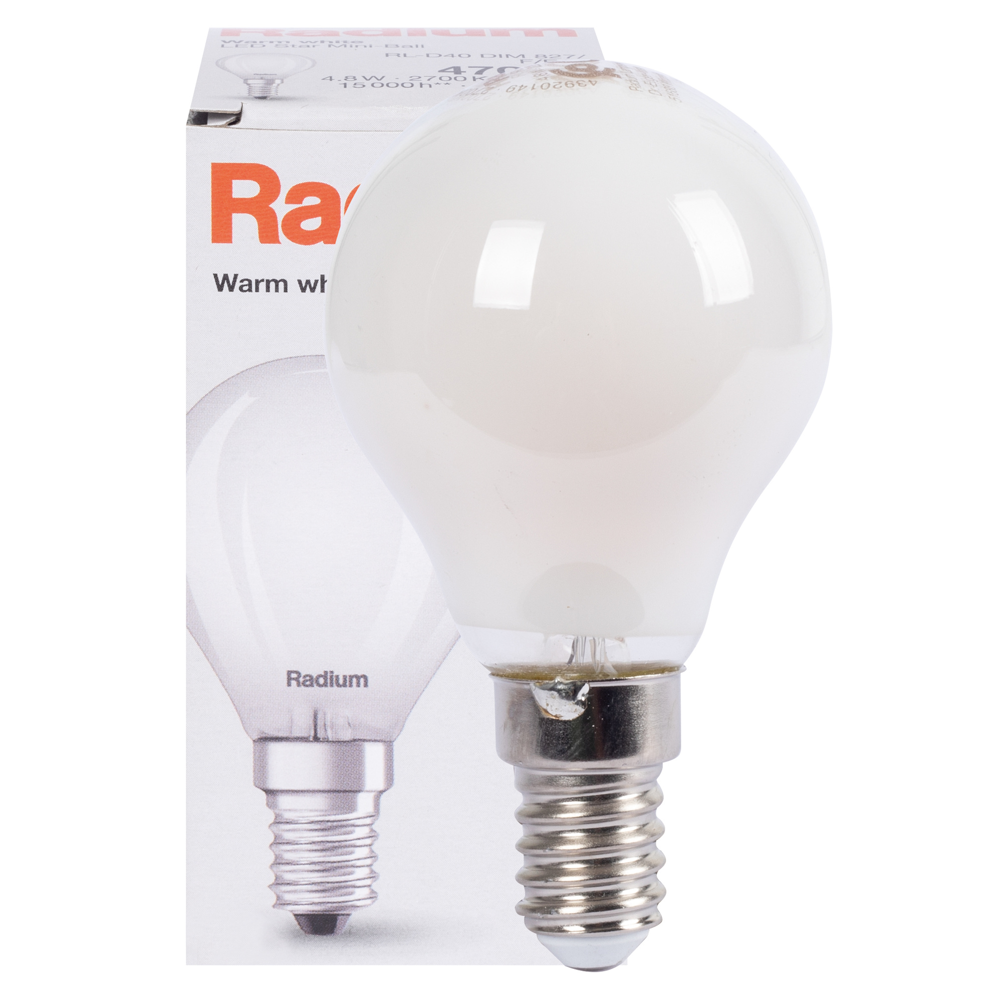 LED-Filament-Lampe, RALED STAR DROP, Tropfen-Form, matt, E14/3,4W, 470 ...