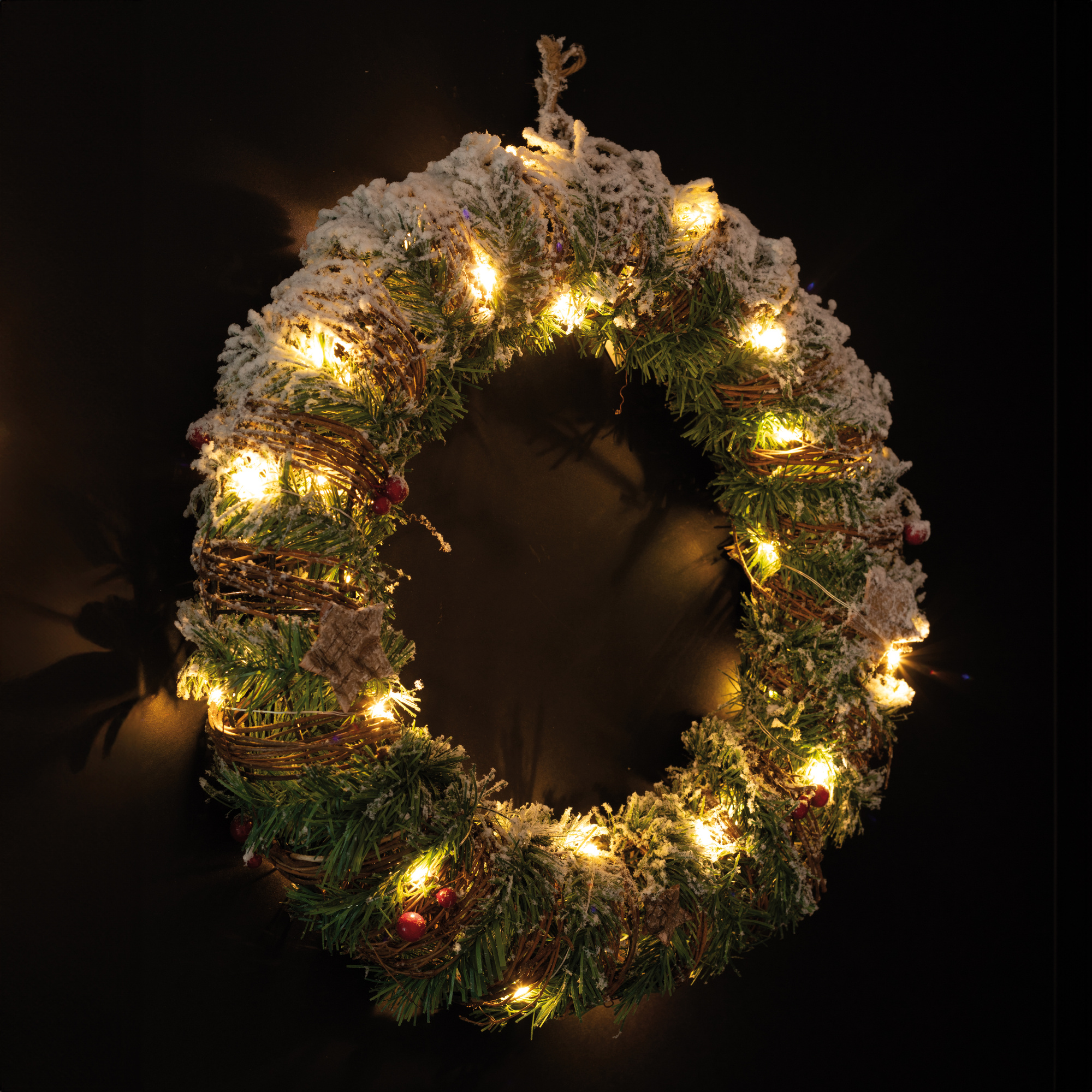 LED-Türkranz, 30 warmweiße LEDs, Ø 400 - Girlanden & Kränze Weihnachtsdekorationen, Innen Weihnachten