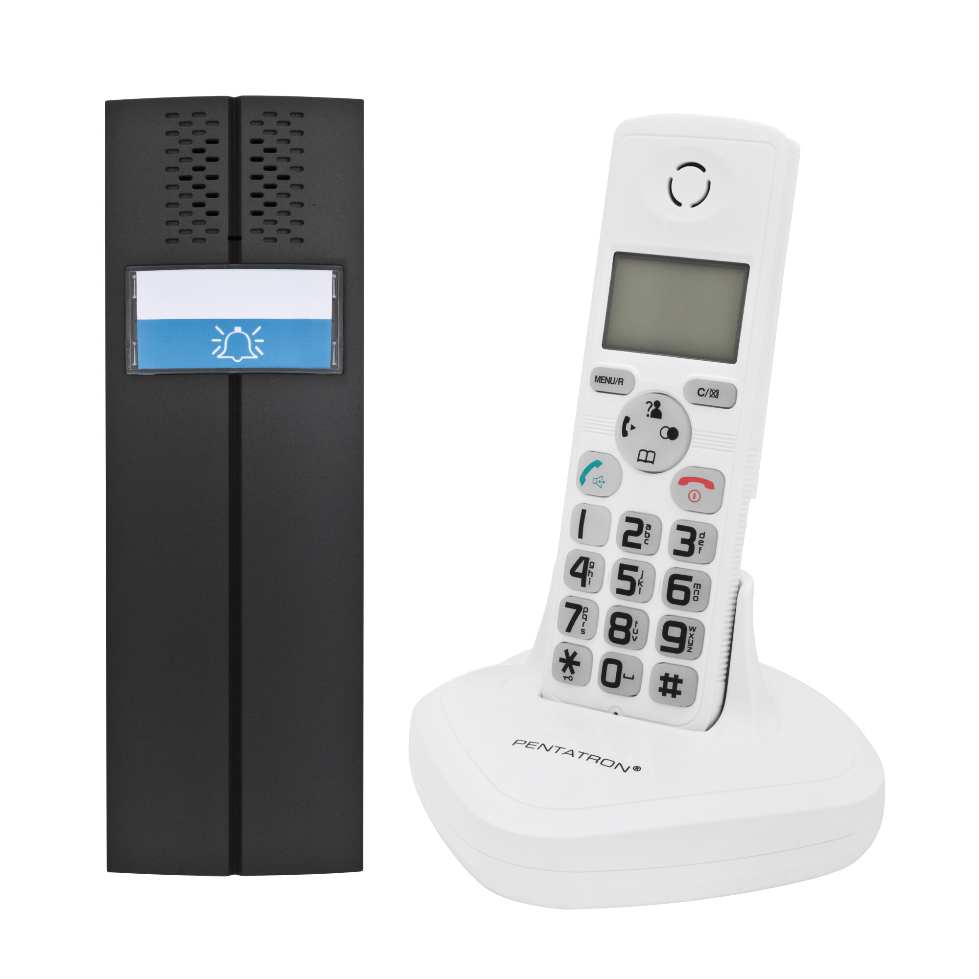 FunkTürsprechanlage mit schnurlosem Telefon, analog, weiß, DECTGAP Standard Telefone