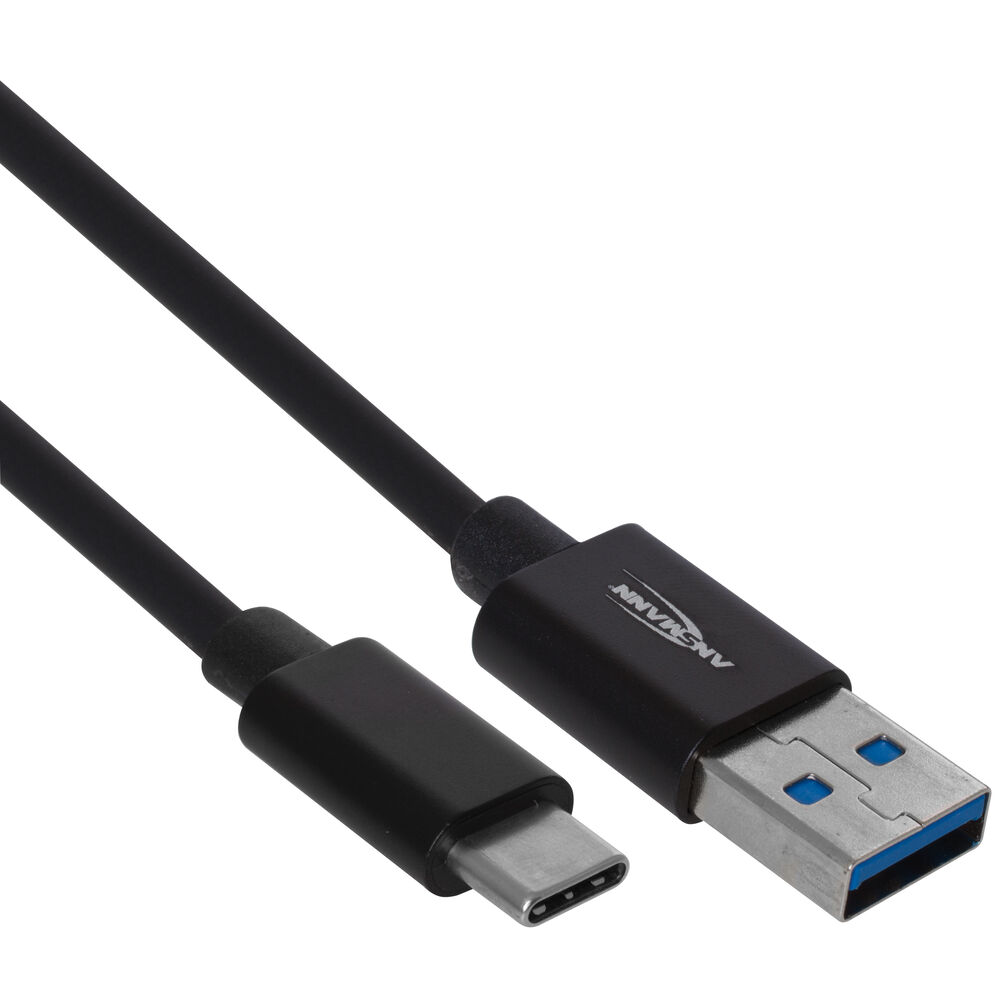 USB-Daten- und Ladekabel, USB-A auf Type C USB 3.0, L 1,2 m, schwarz Bild 2