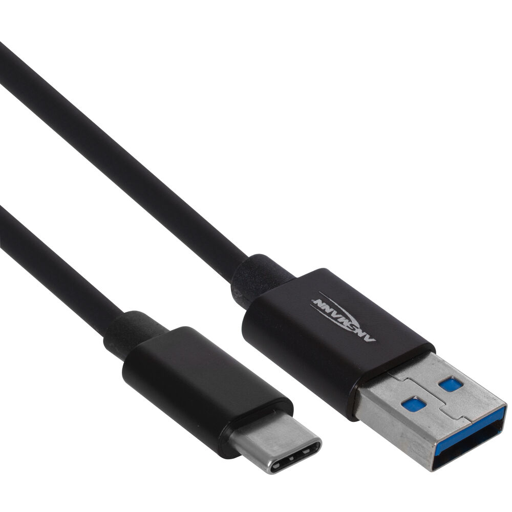 USB-C Daten- und Ladekabel, USB-A auf USB-C 3.0, L 1,2 m, schwarz Bild 2