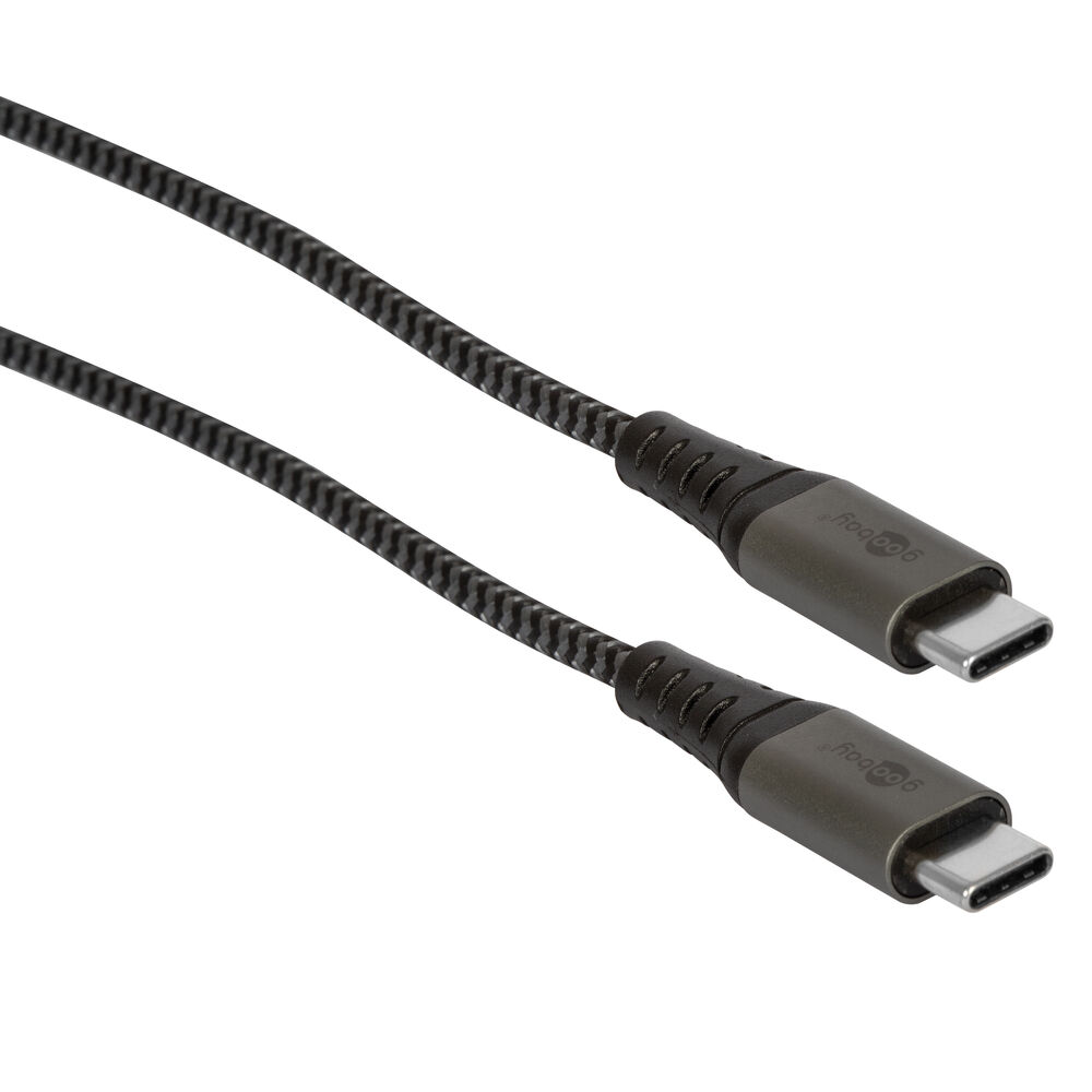 USB-Daten- und Ladekabel, USB-C auf USB-C, USB 3.1, L 1 m, schwarz