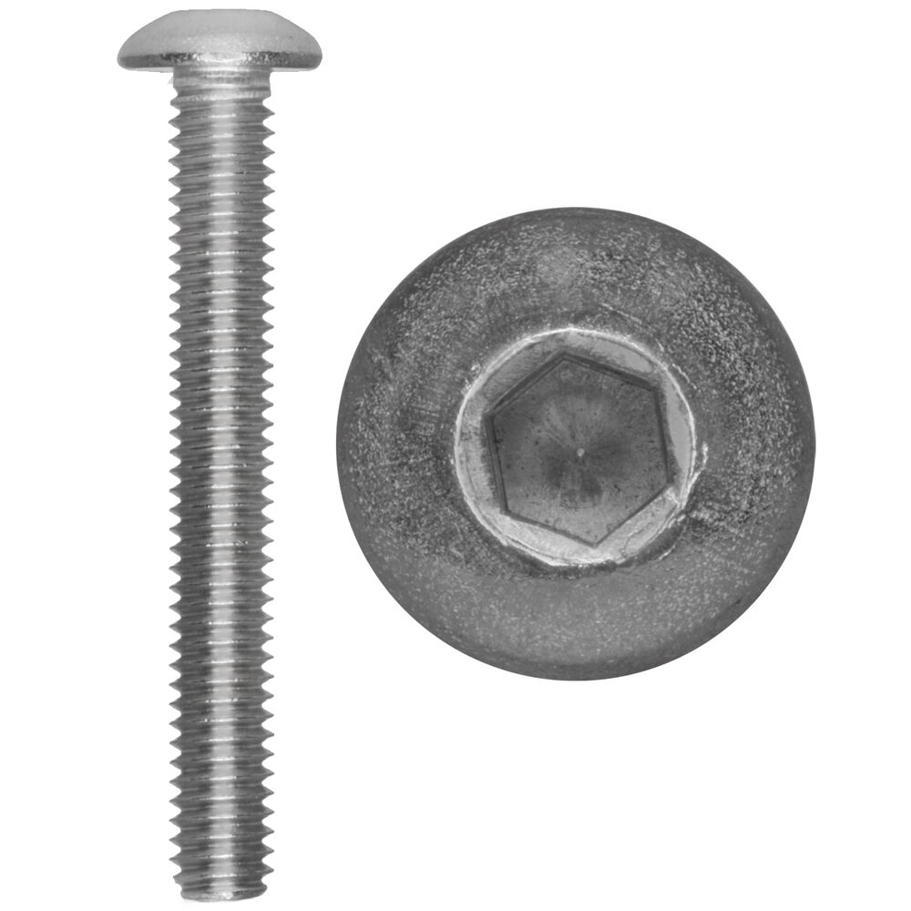 Innensechskant- Gewindeschraube,  EDELSTAHL, A2, M4 x 20 mm, Linsenkopf, Vollgewinde