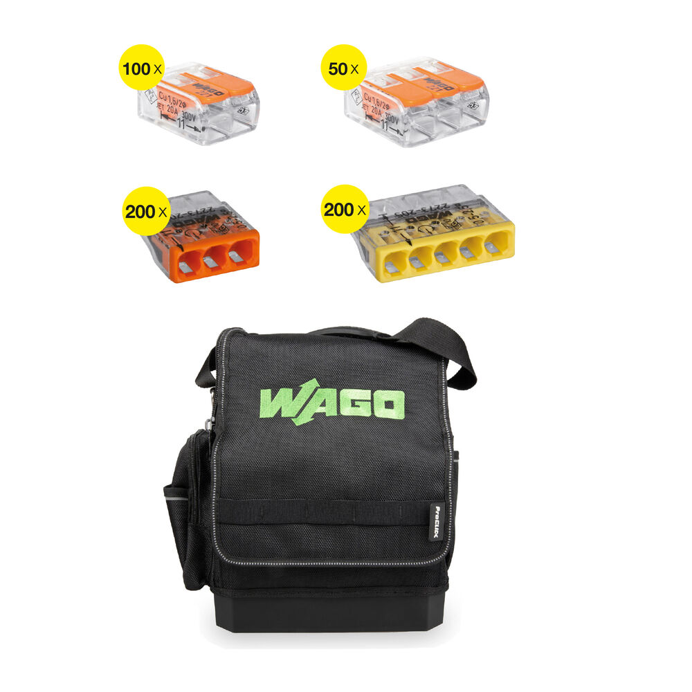 Aktions-Set, Klemmen + Werkzeugtasche