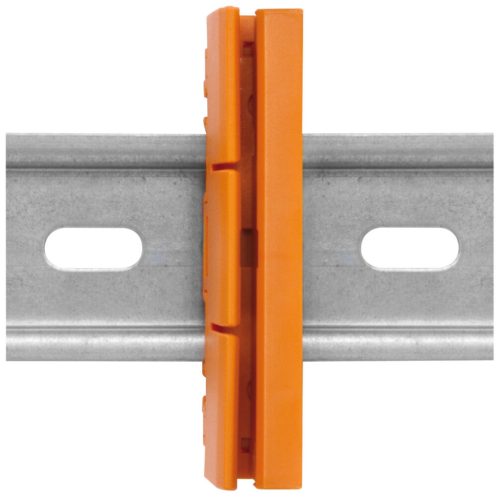 Befestigungsadapter für 3 COMPACT- Steckklemmen, orange