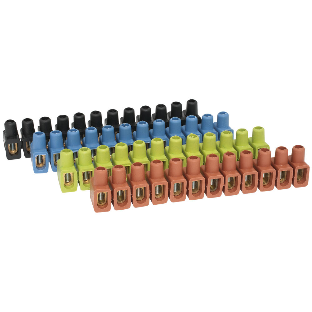 Dosenklemme, Kunststoff, 12-polig, 6 - 10 mm, farbig sortiert