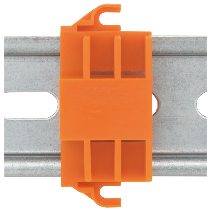 Befestigungsadapter fr 6 Micro-Steckklemmen, orange