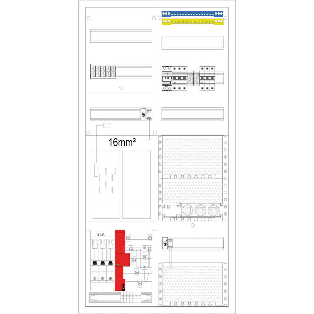 Komplettschrank, fr 11kW - 22kW Wallboxen oder Ladesulen