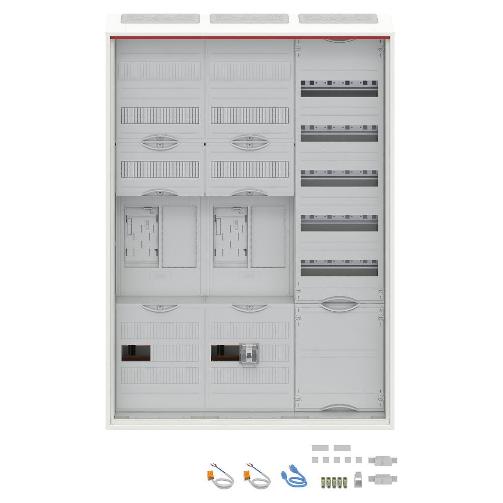 Zhlerschrank, TAB 2000, 2 x eHZ Zhlerpltze, 1 x Verteilerfeld 5-reihig, mit APZ-Feld