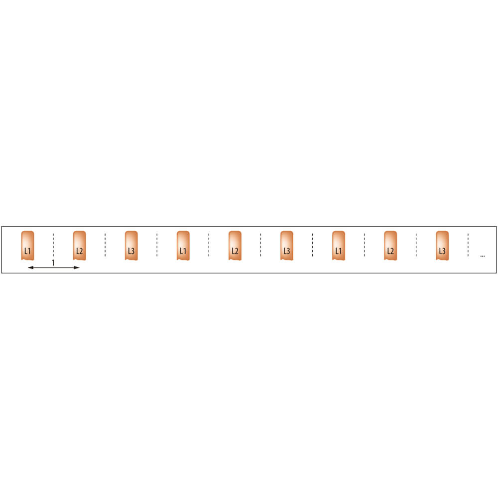 Steg-Phasenschiene, 10 mm, 3-polig, L-Form, fr 12 LS-Schalter Bild 2