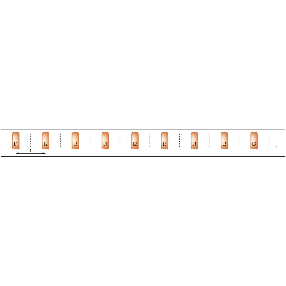 Steg-Phasenschiene, 16 mm, 3-polig, L-Form, fr 12 LS-Schalter ABB PRO M/COMPACT Bild 3