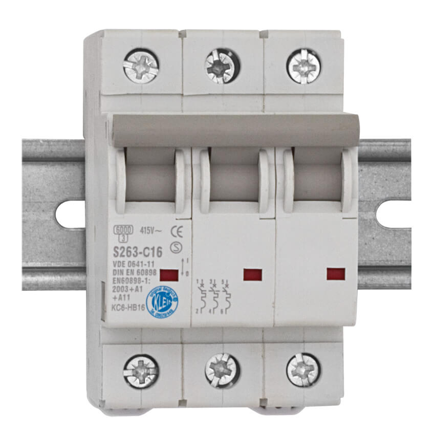 Leitungsschutzschalter, 3-polig, C-Charakteristik, 16A