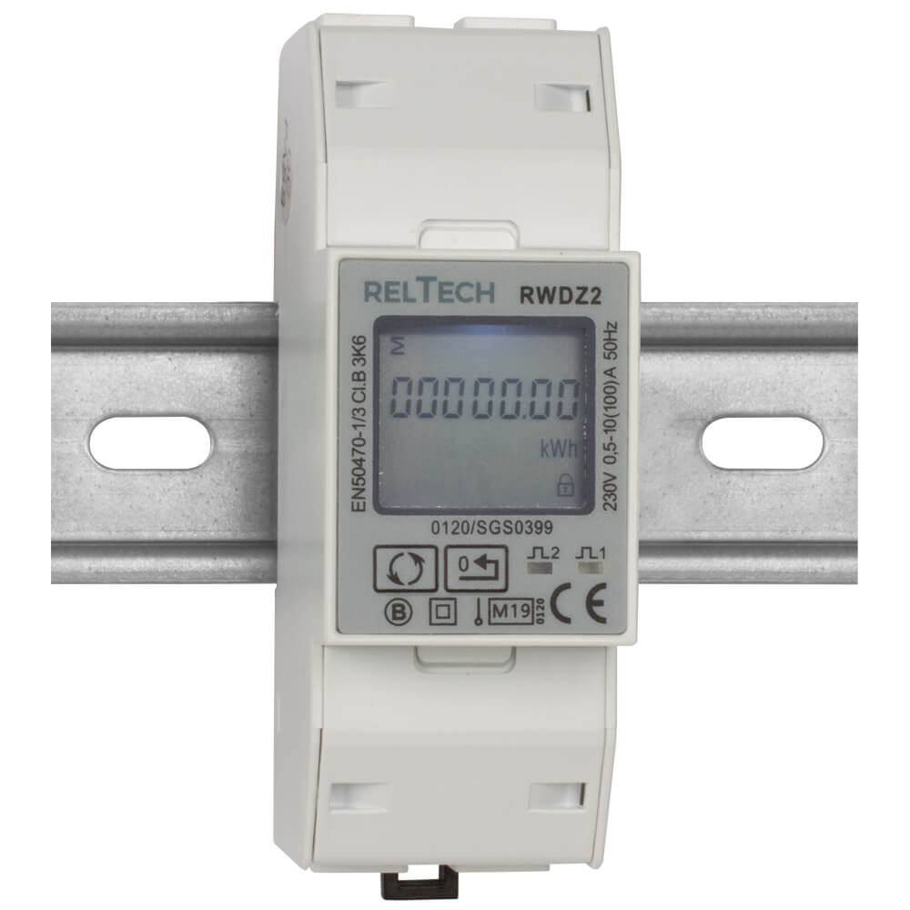 Stromzhler, fr Wechselstrom, einphasig, 230V-AC/0,5-10(100)A, mit LCD-Zhlwerk,  MID-Konformittserklrung