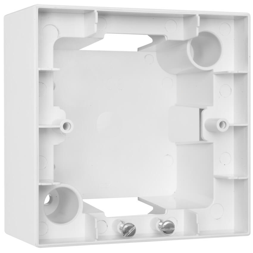Aufputzgehuse, 1-fach, fr Schalter, Steckdosen und Gerte, MERIDIAN, reinwei