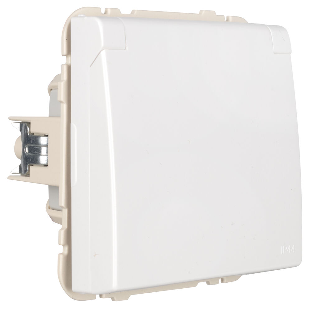 Kombi-Steckdose, mit Ber�hrungsschutz, Klappdeckel, APOLO 5000, signalwei� Bild 2