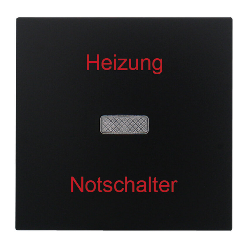 Wippe, fr Heizungsnotschalter, LOGUS 90, schwarz matt