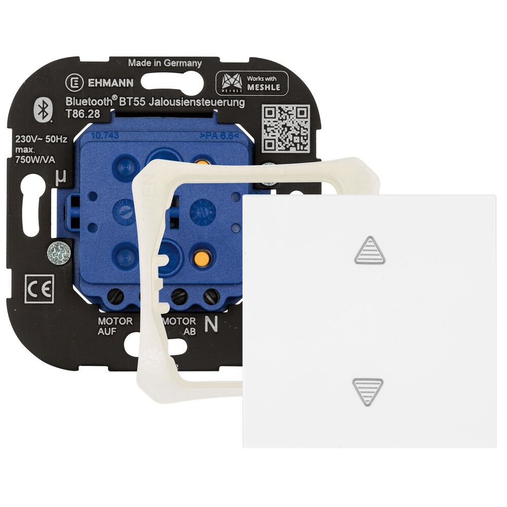 UP-Jalousiensteuerung, mit Tastwippe 55 x 55 mm, reinwei (~RAL 9010)