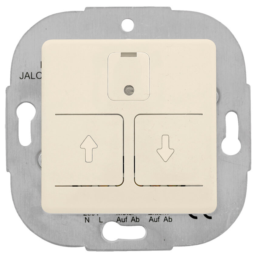 Kombi-Jalousie-Schalter, elektronisch, 230V/750VA, Zentralplatte 50 x 50 mm, wei