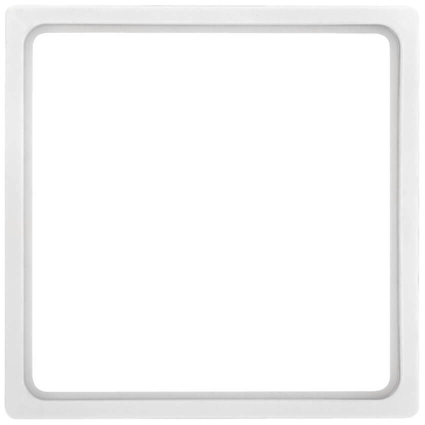 Adapterrahmen, fr Fremdgerte mit Zentralplatte 50 x 50 mm, OBJEKT HK 07, reinwei (RAL 9010)