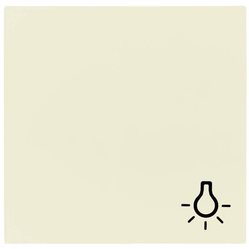 Wippe fr Taster, mit Symbol Licht, SYSTEM 55, cremewei glnzend