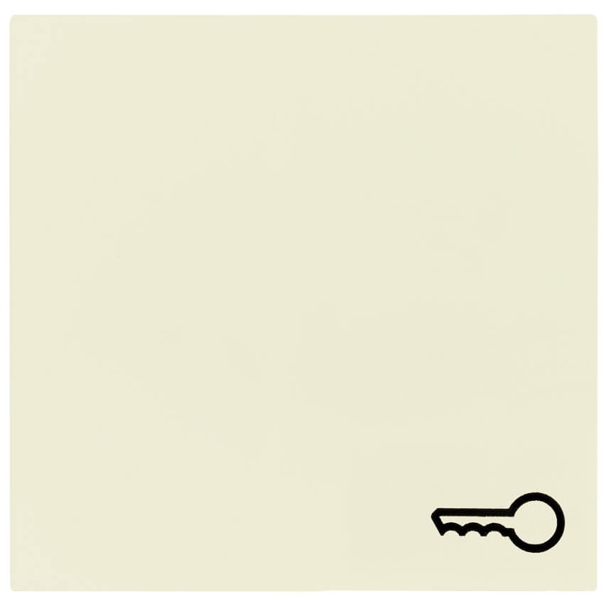 Wippe fr Taster, mit Symbol Tr, Standard 55, cremewei glnzend