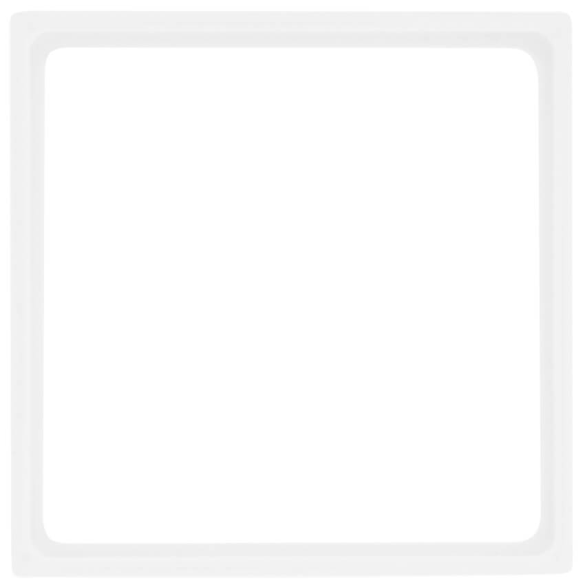 Adapterrahmen, fr Fremdgerte mit Zentralplatte 50 x 50, System M, polarwei glnzend