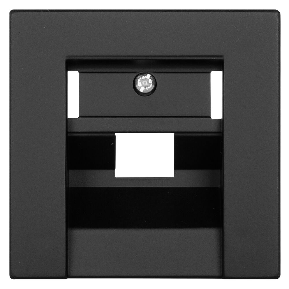 Zentralplatte, fr 1-fach-UAE-Steckdose, KLEIN K55 BBblack, schwarz matt Bild 2