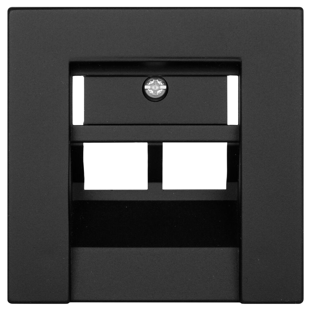 Zentralplatte, fr 2-fach-UAE-Steckdose, KLEIN K55 BBblack, schwarz matt  Bild 2