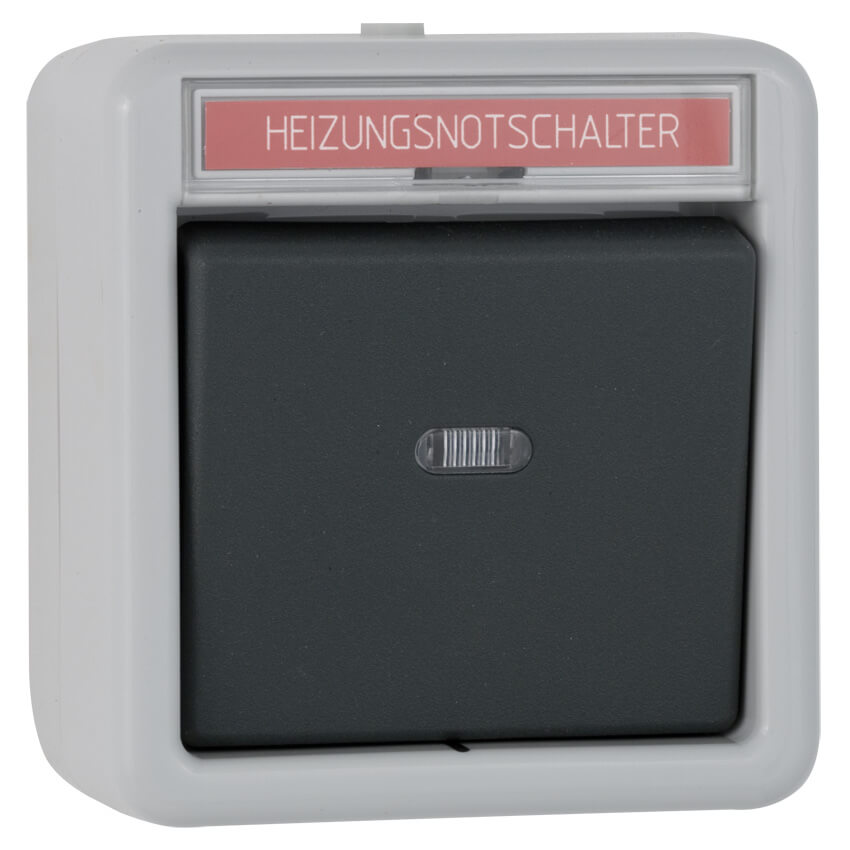 AP/FR, Heizungsnotschalter, grau/dunkelgrau