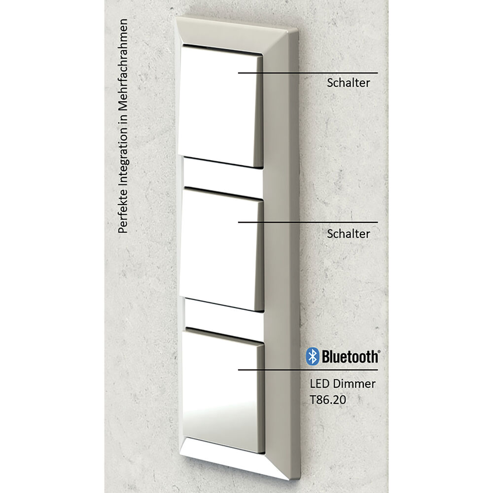 UP-UNIVERSAL-TAST-Dimmer, 230V/10-250W/VA, LED 3-100W, Phasenab-/anschnitt, mit Tastwippe 55 x 55 mm, reinwei (~RAL 9010) Bild 4