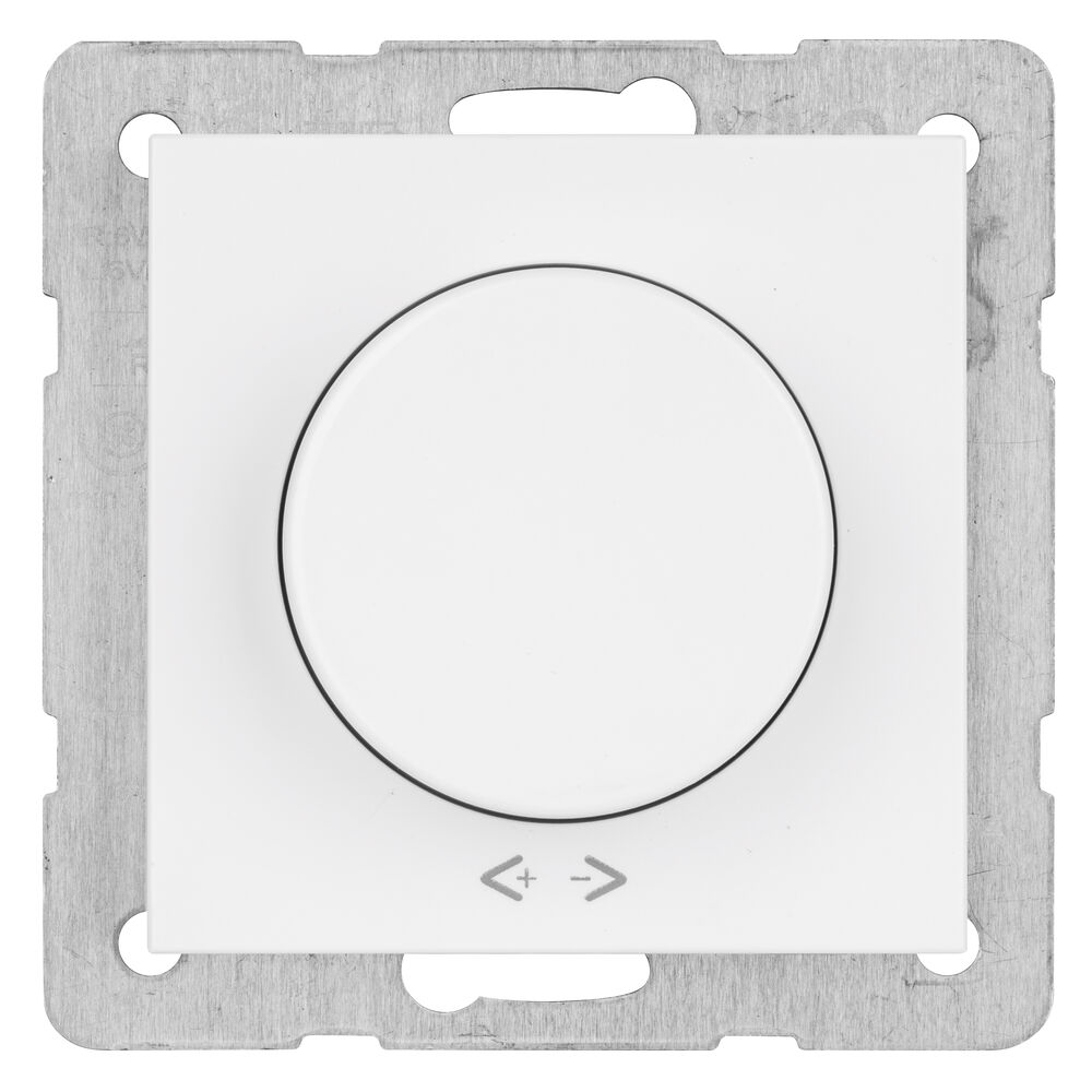 UP-Kombi-Druckdimmer, KARRE Plus 55, 230V/6-100W/VA, Phasenanschnitt