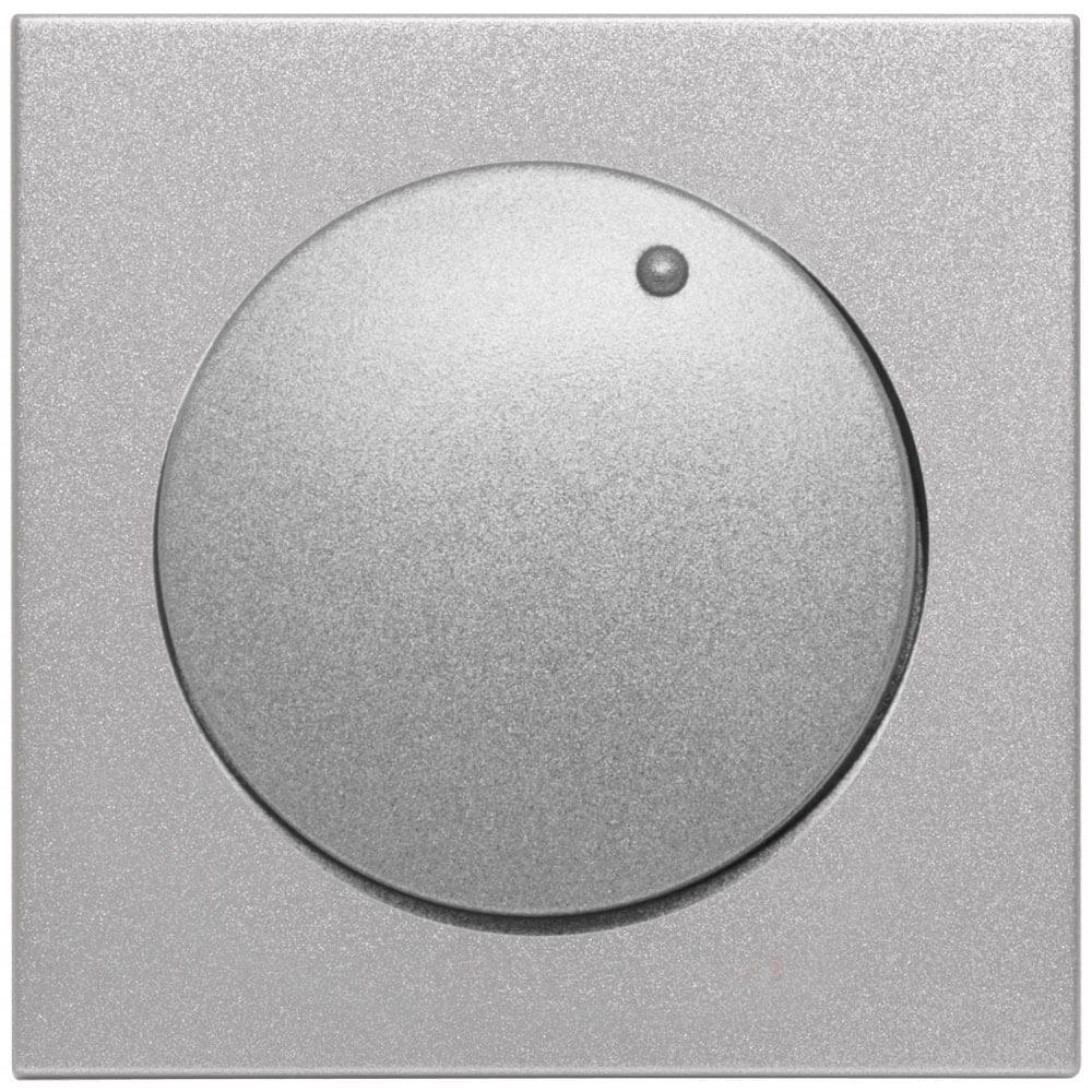 Abdeckung, fr Dreh- und Druck-Dimmer, LOGUS 90, alu-silber