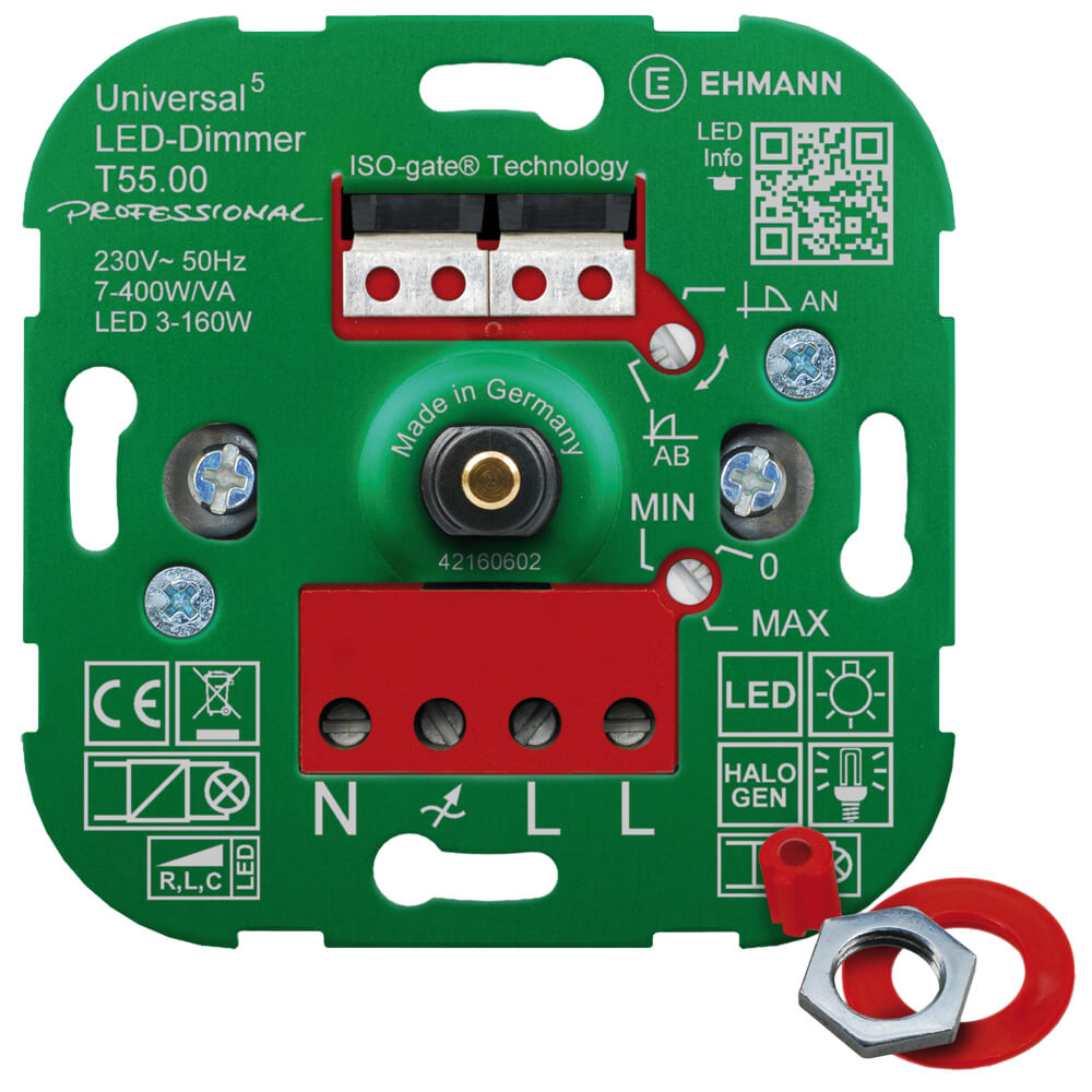 Druck-/Wechsel- UP-Universal-Dimmereinsatz, 7-400W/VA, LED 3-160W