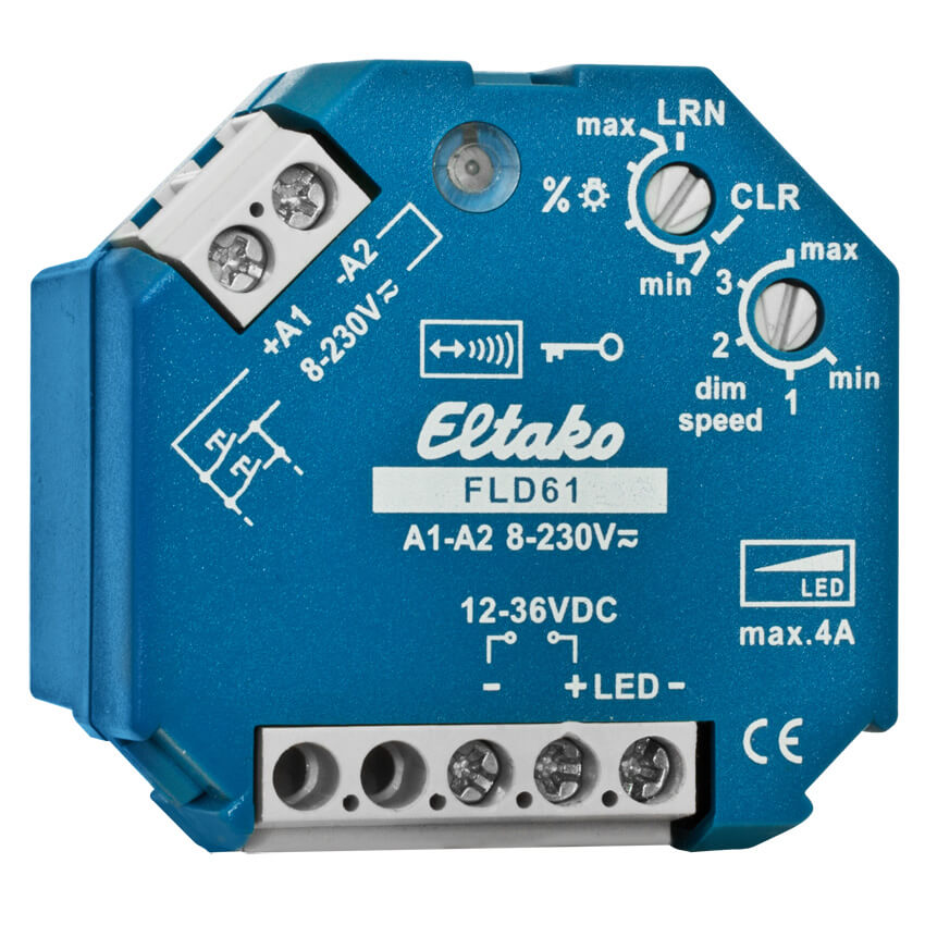 Funk-PWM-Dimmempfnger,  FLD61, 1 Kanal, fr Einbau in UP-Dose