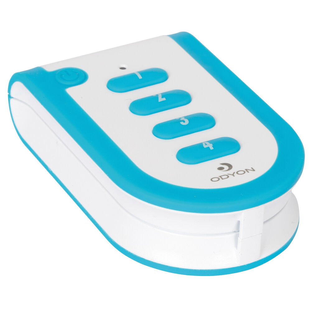 Funk-Handsender, ODYON, 4 Kanal/Gruppe, wei/blau