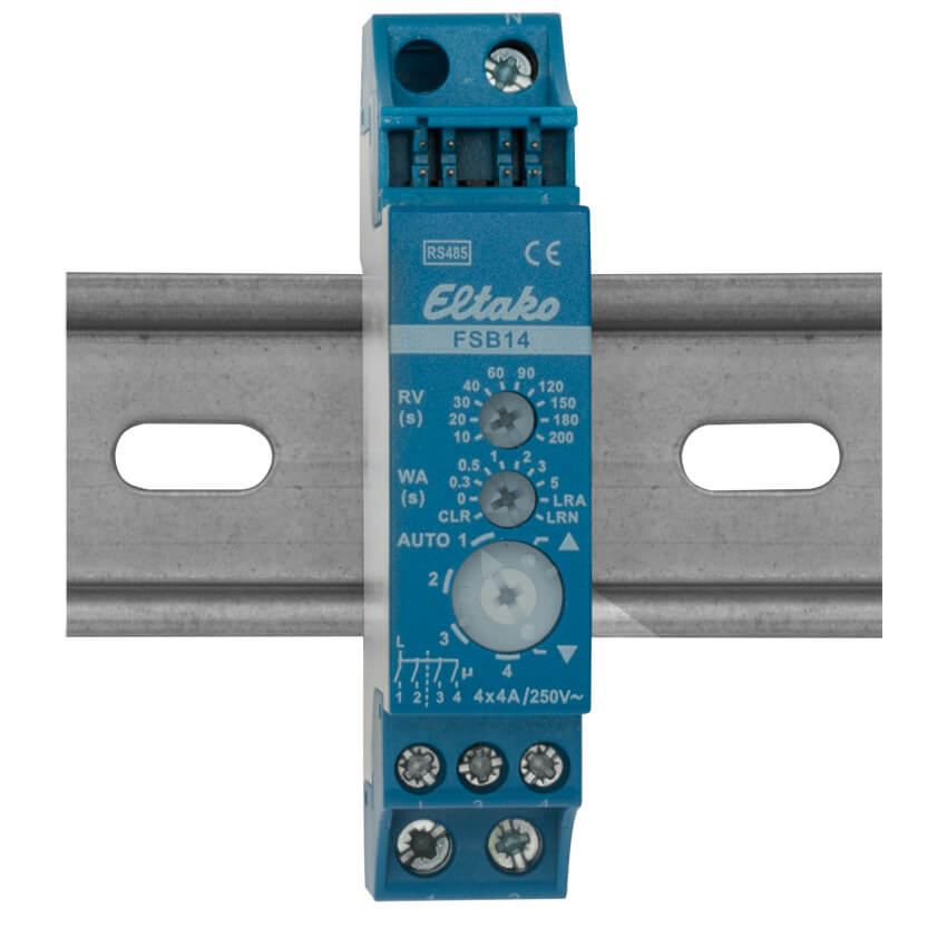 Funk-Schaltempfnger, FSB14, fr Reiheneinbau, 12V-DC, 2 Kanle je 2 Schlieer 250V/4A, potenzialfrei