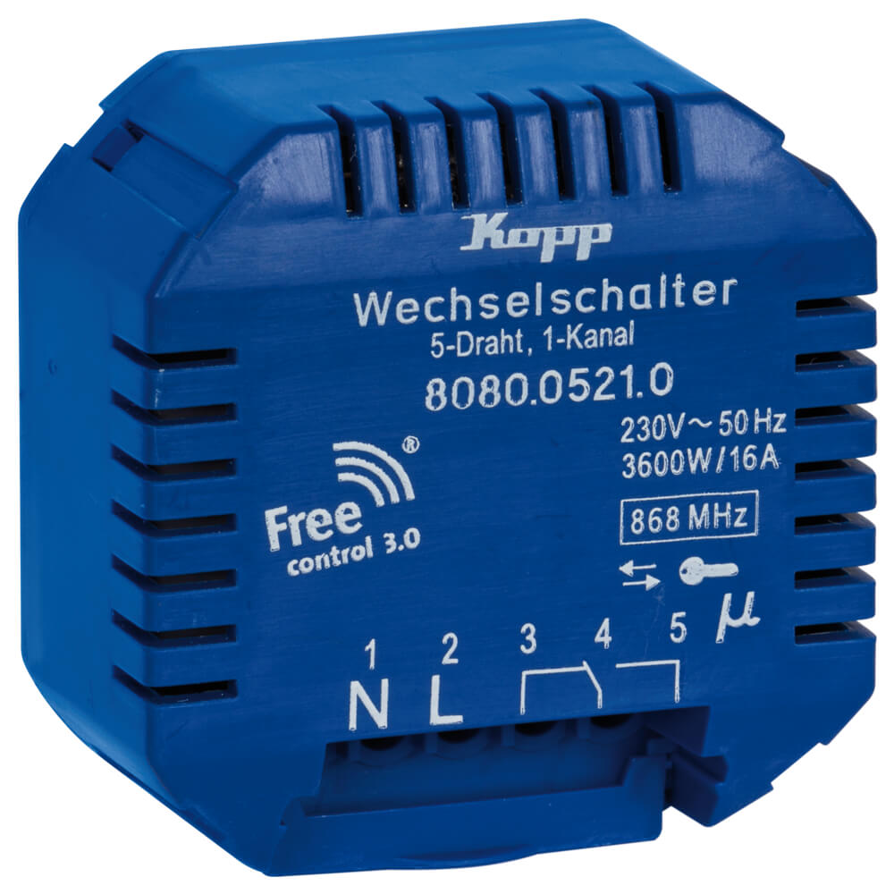 Funk-UP-Empfnger, Wechselschalter, FREE CONTROL 3.0, 1-Kanal, fr LED geeignet