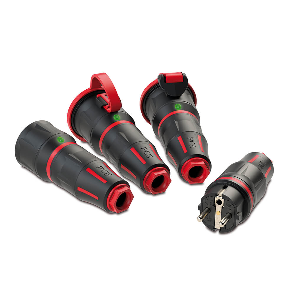 Gummi-Kupplung, TOP TAURUS2, PA6 2K (Polyamid) gummiert, mit LED-Betriebsspannungsanzeige, mit Federklappdeckel, schwarz/rot Bild 4