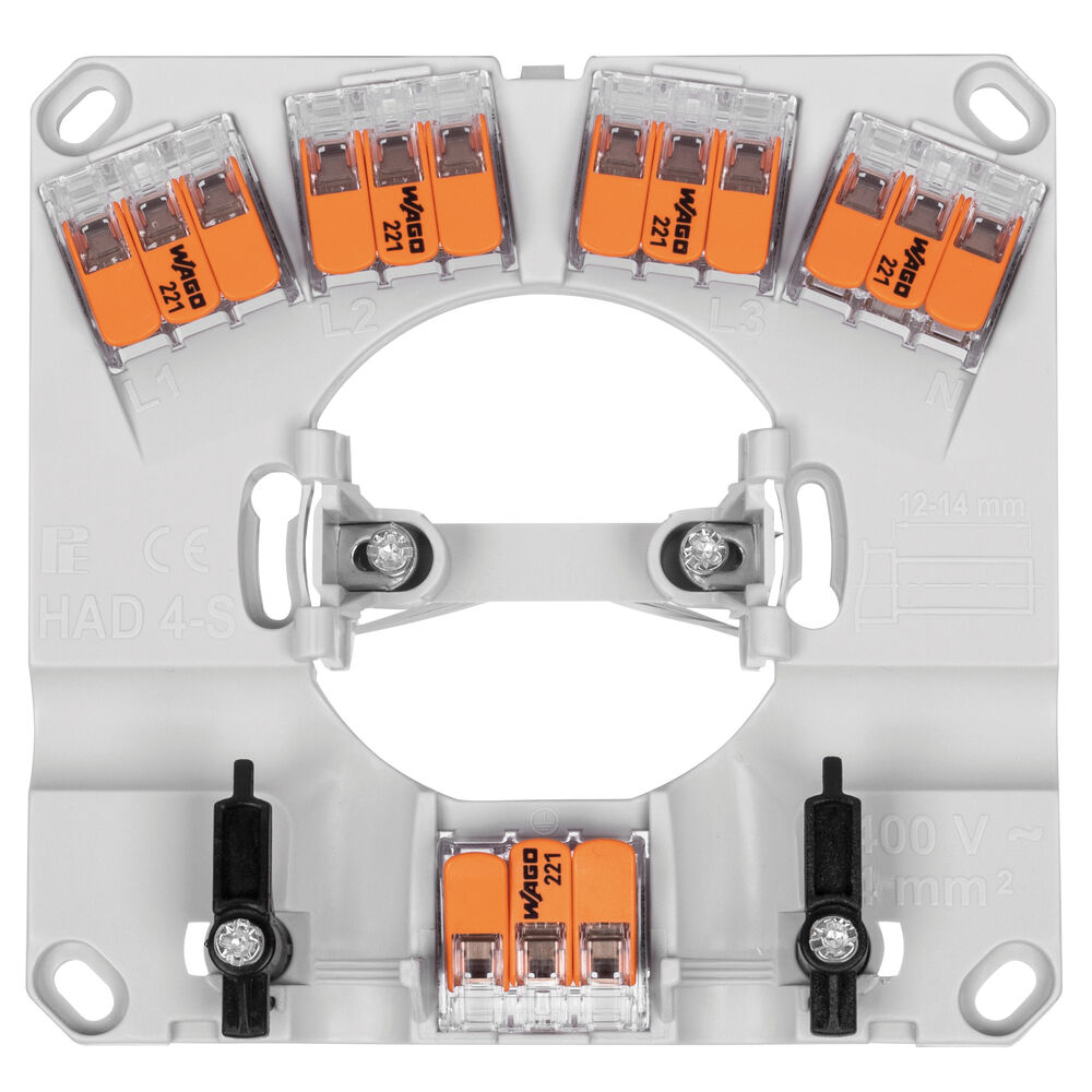 AP/UP-Gerteanschlussdose, 5 x 2,5, H 23, reinwei, inkl. WAGO Verbindungsklemmen Serie 221 Bild 2