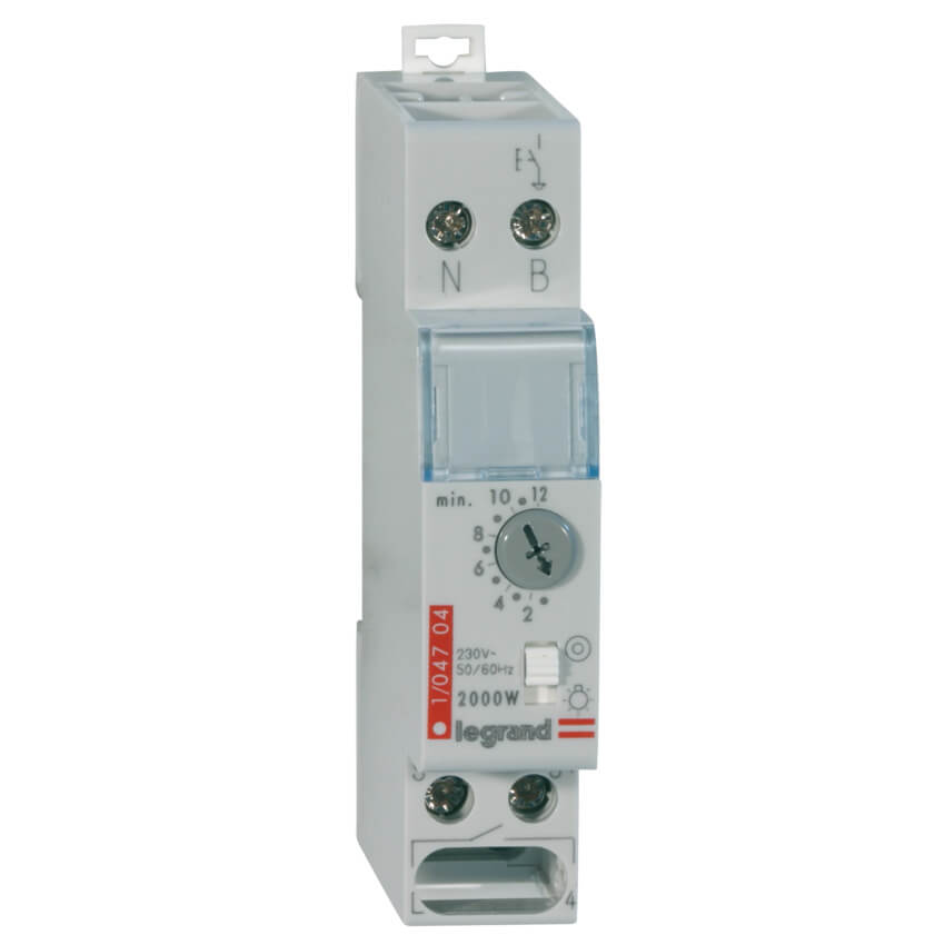 Treppenlichtzeitschalter, REX 800 PLUS, 3-/4-Leiter-Anschluss, elektronisch, Zeitbereich 30 Sek. - 12 Min., mit Ausschaltvorwarnung