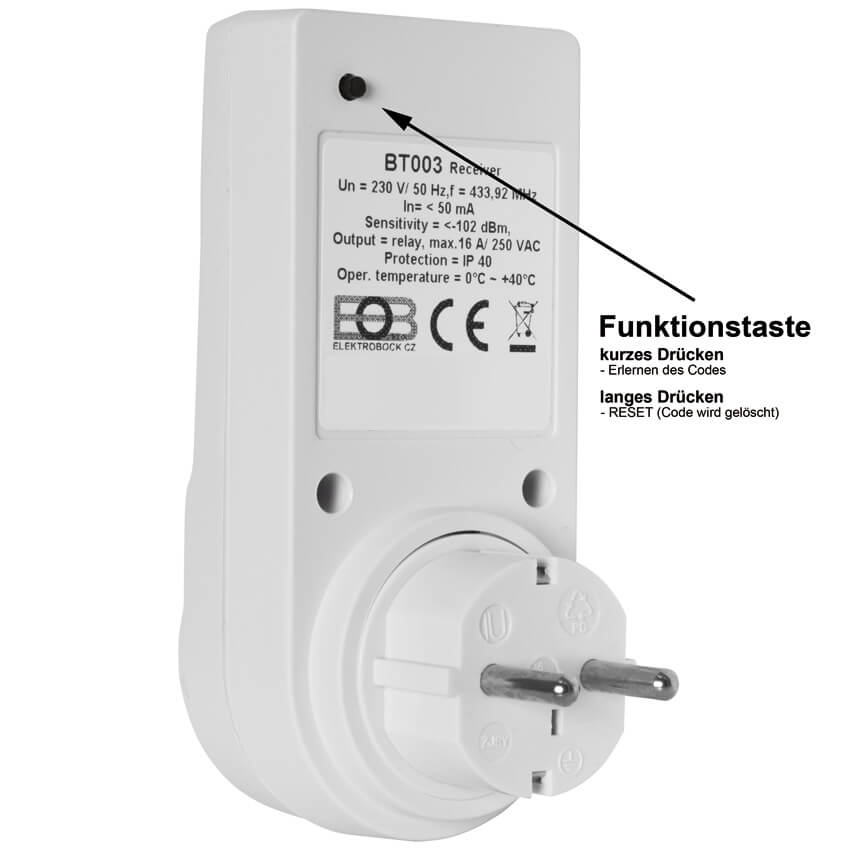 Funk-Empfnger, Steckeradapter, fr Raumthermostat digital und analog Bild 2