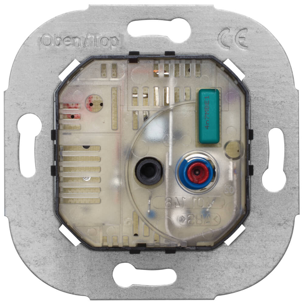 Kombi-Raumthermostat, 230V/10A, ffner, Zentralplatte 50 x 50, mit LOGUS 90-Zwischenrahmen Bild 2