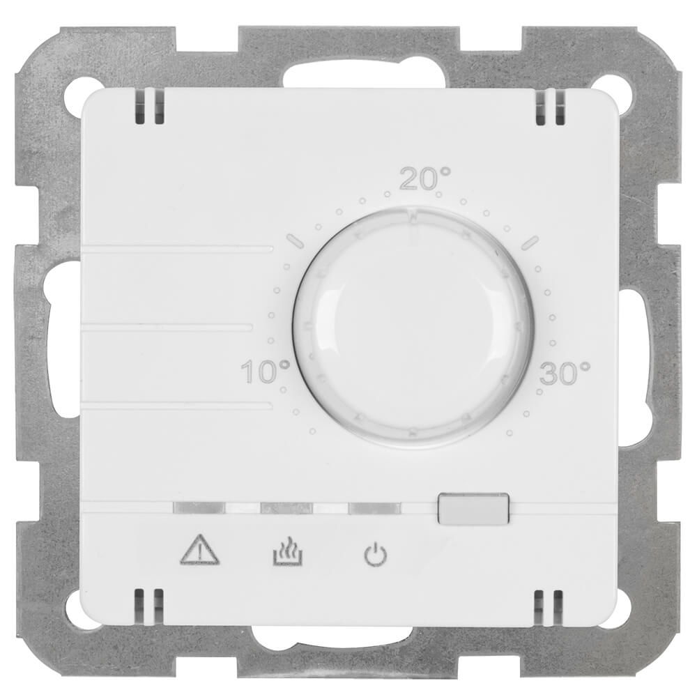 Kombi-Raumthermostat, elektronisch, Zentralplatte 55 x 55 mm, reinwei